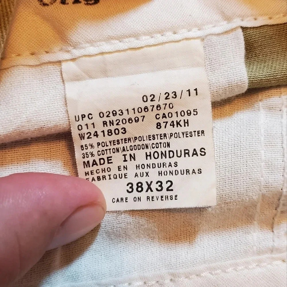 Dickies Original 874 Tan‎ Distressed Work Pants Size 38 x 32 - Picture 4 of 9